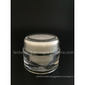 Round Acrylic Cream Bottles for Cosmetic Packaging